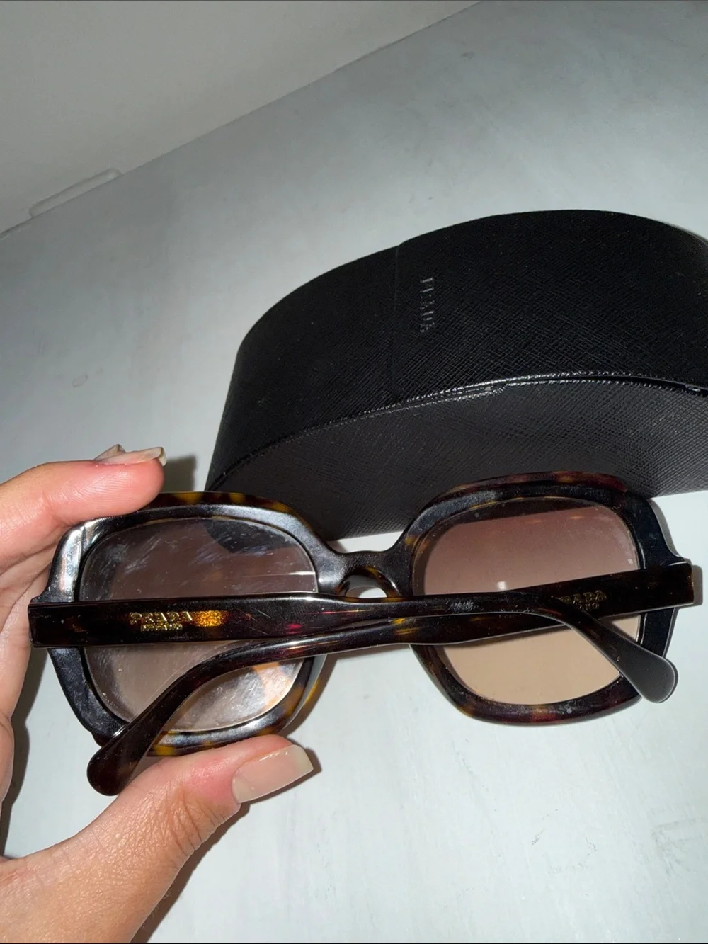 Prada Women’s Tortoiseshell Frame Brown Gradient Lens Sunglasses